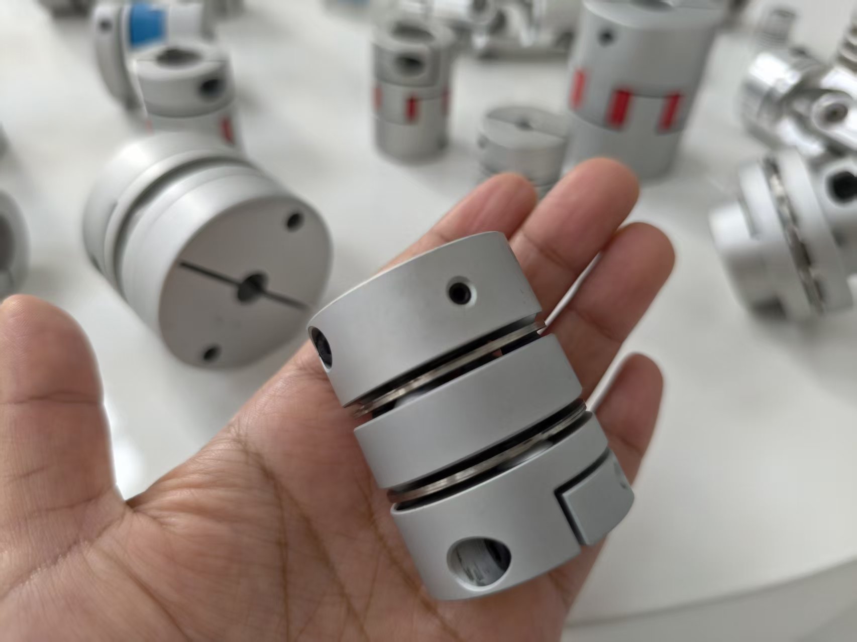 RSK-CPL slitstark membranskiva aluminiumlegering kopplingsklämtyp kompenserar för vinkel- och axiella avvikelser